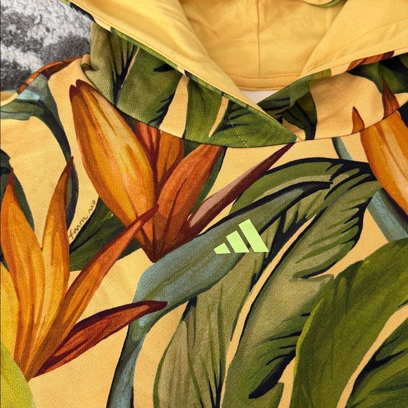 Farm Rio x Adidas Women’s Tropical Floral Cropped Hoodie - Picture 6 of 10